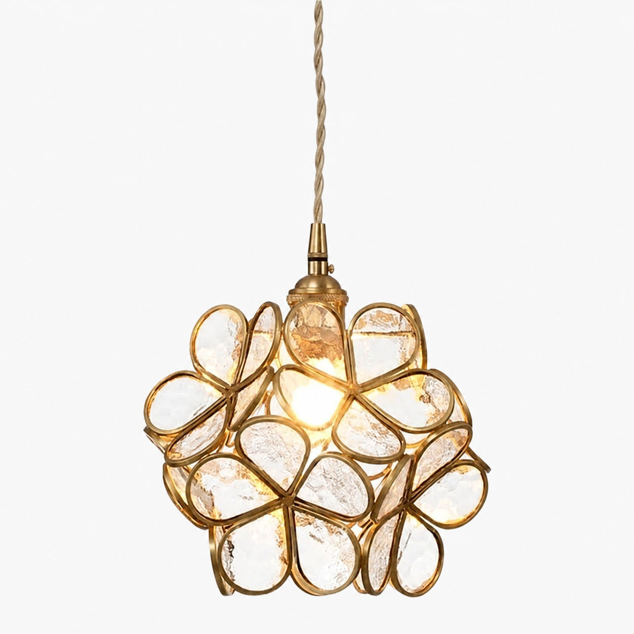 FloriVitre Pendant Light with Petal Silhouette - Vintage Style Lighting for Home Spaces