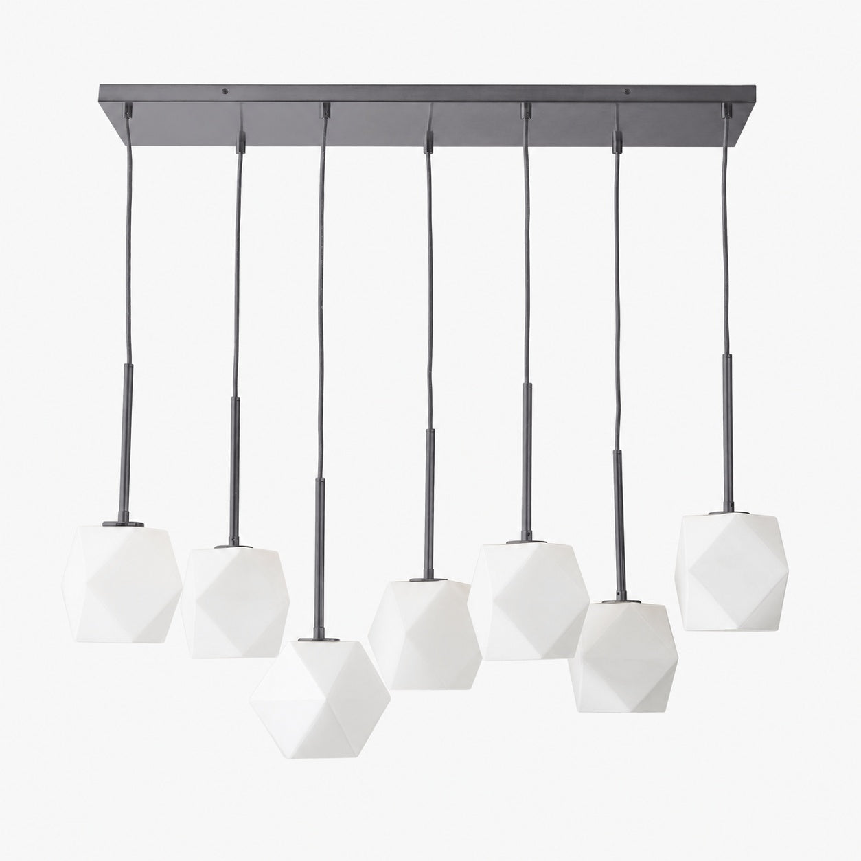 Talvior Luminous Geometric 7-Light Faceted Glass Chandelier