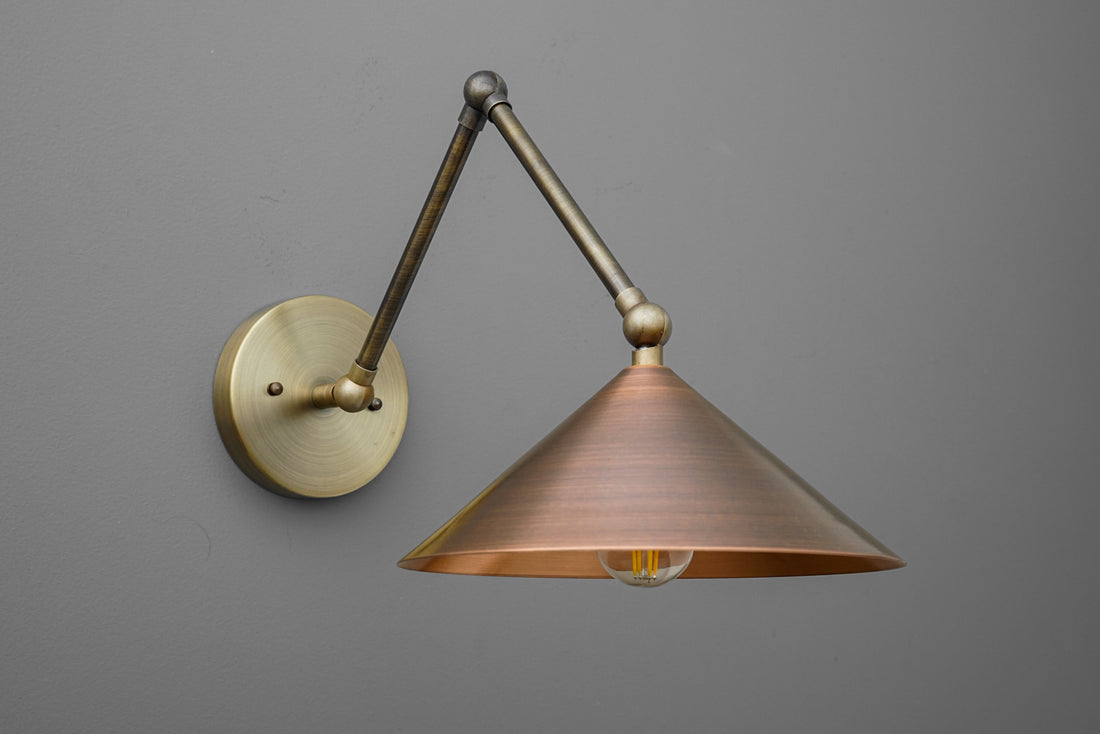 Conique Meta  Adjustable Wall Sconce - Vintage Industrial Light