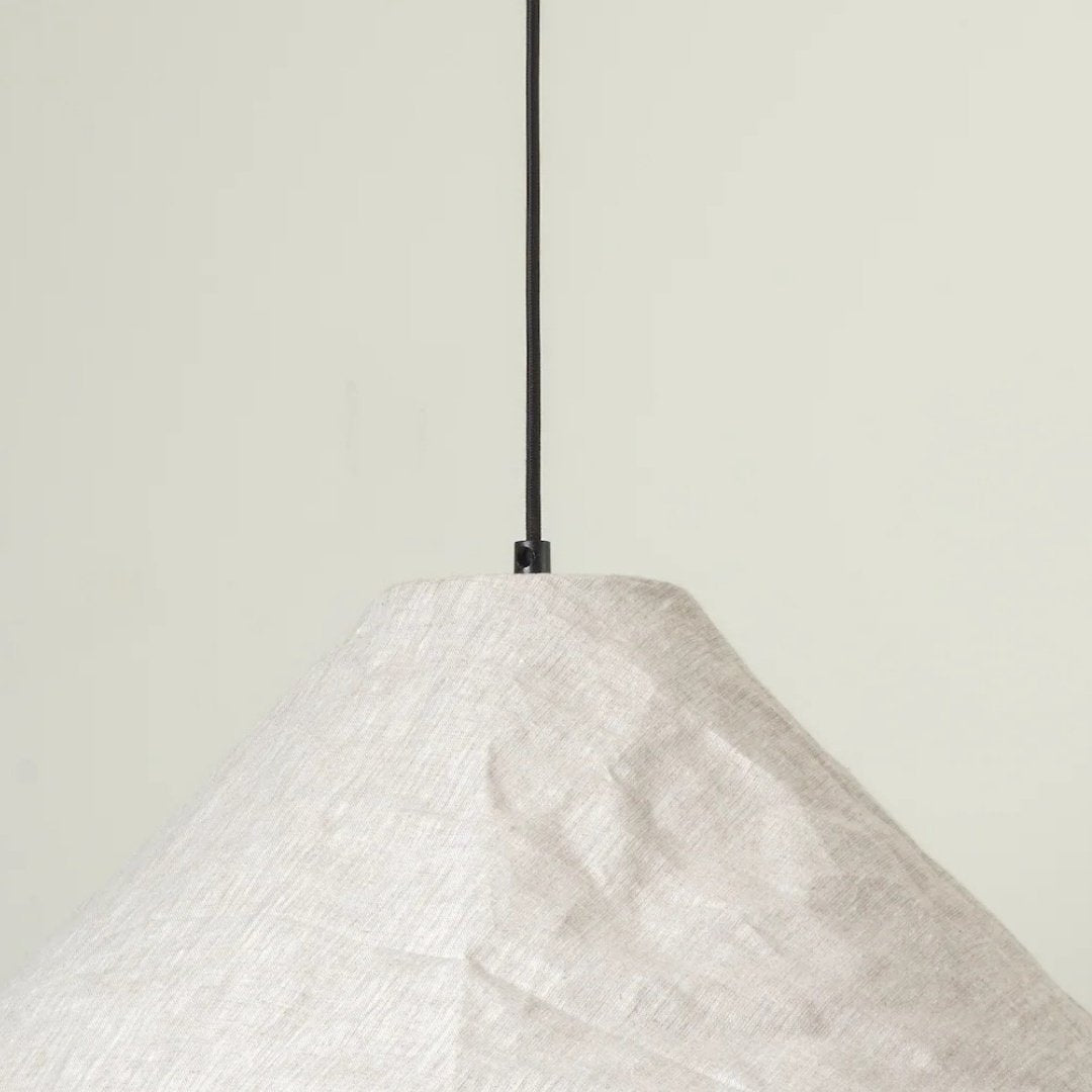 Zalen Collapsible Fabric Shade - Handcrafted Woven Pendant Light for Dining Room and Entryway Ambiance