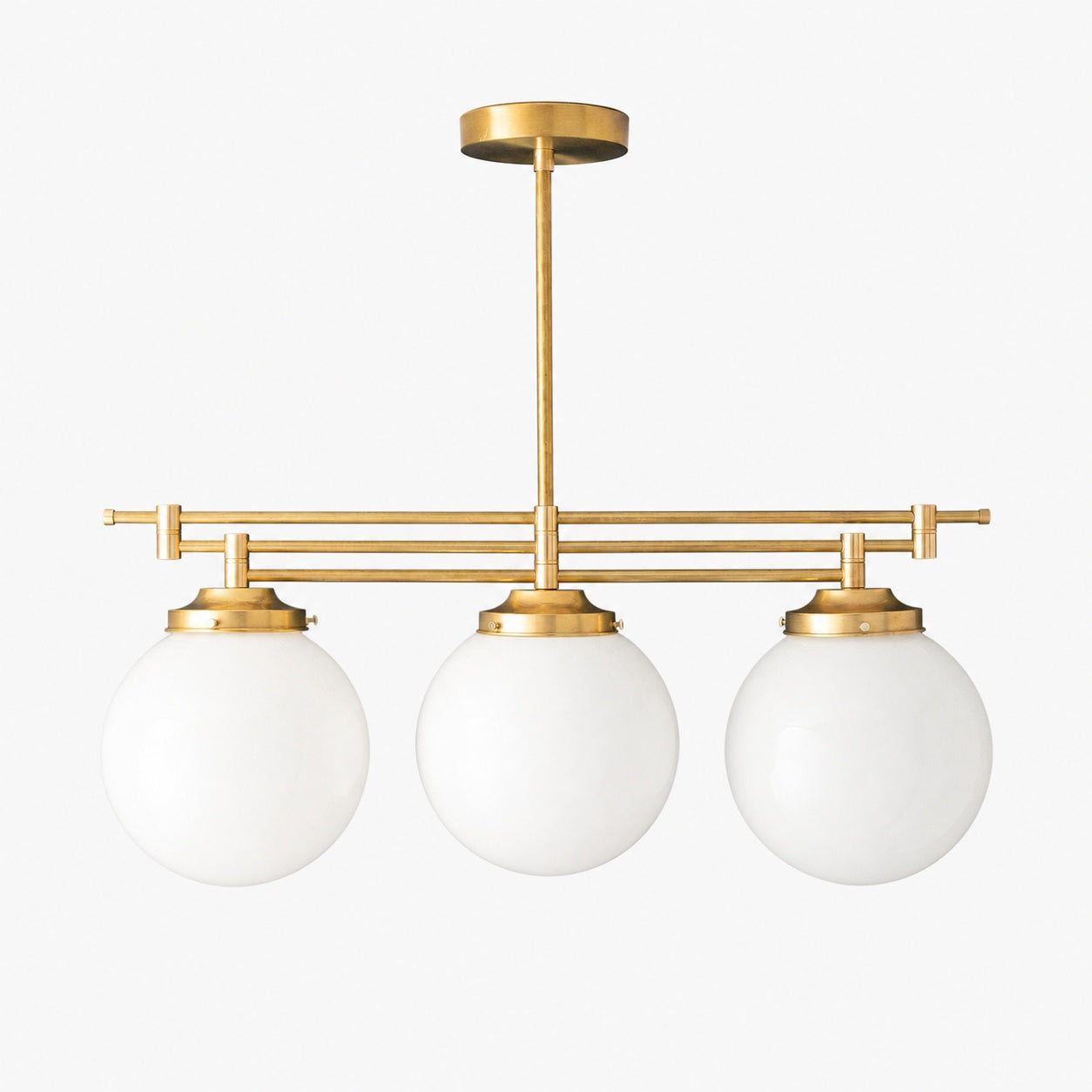 Glorica Glass Frosted Globe Pendant Light - Art Deco Hanging Light for Home