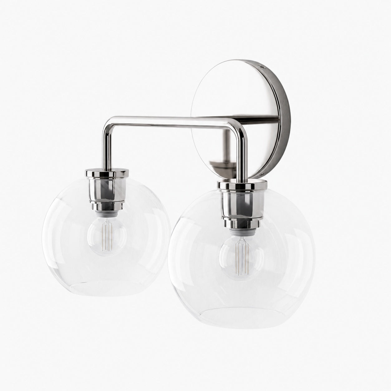Selvion Artistic Globe Sconce Light - Handcrafted Glass Sculptural Wall Fixture