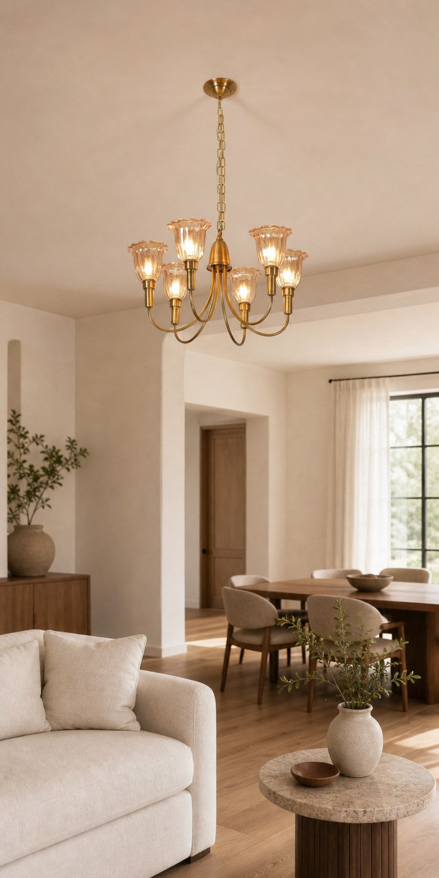 Columbia Brass Chandelier