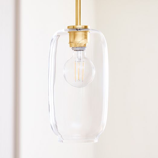 Lumivelle Pebble Pendant Light - Adjustable Glass Shade - Modern Lighting