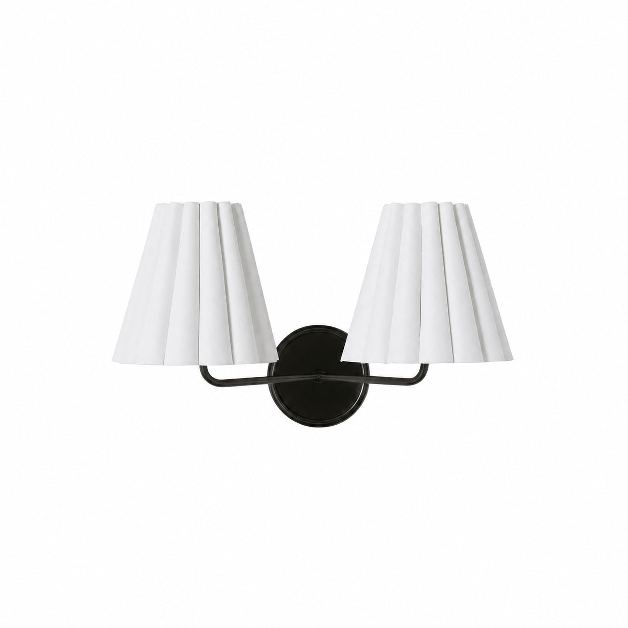 Ruffmeto Fabric Wall Sconce – Featuring Pleated Detailing on a Sculptural Metal Frame for Study or Hallway