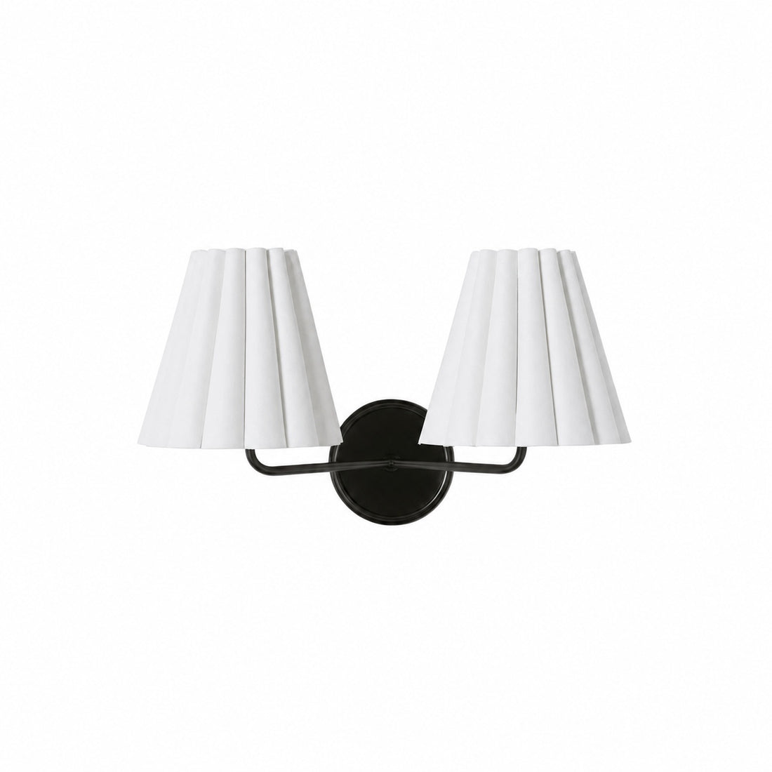 Ruffmeto Fabric Wall Sconce – Featuring Pleated Detailing on a Sculptural Metal Frame for Study or Hallway