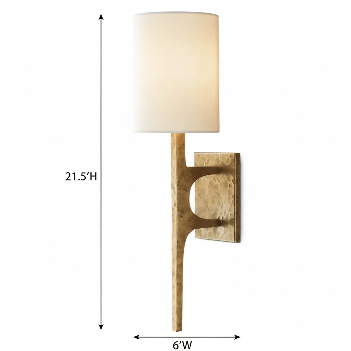 Texturoc Linear Wall Light - Modern Hammered Wall Sconce