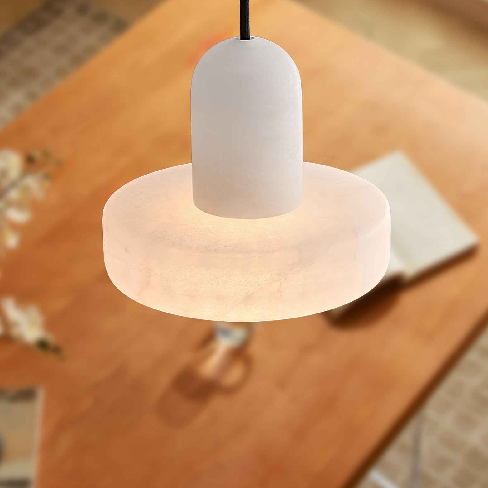 Elegant Creative White Alabaster Pendant Light