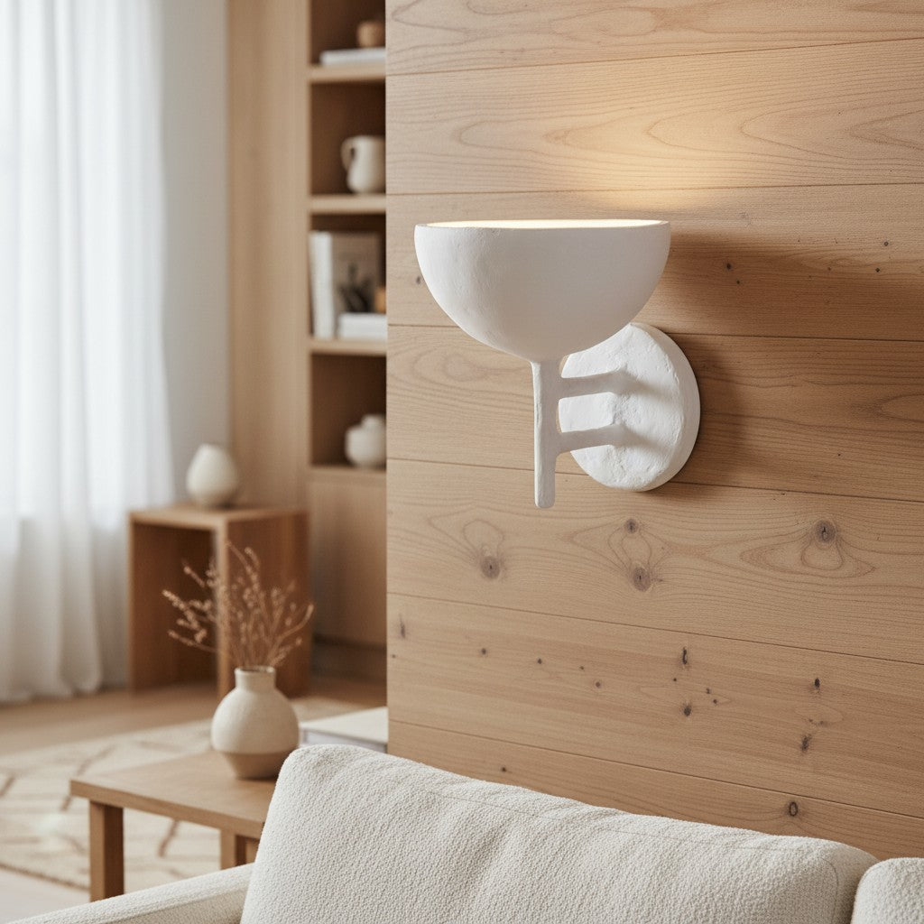 Plara Decorative Wall Lamp – Plaster‑Covered Metal Wall Light Clean Modern Style