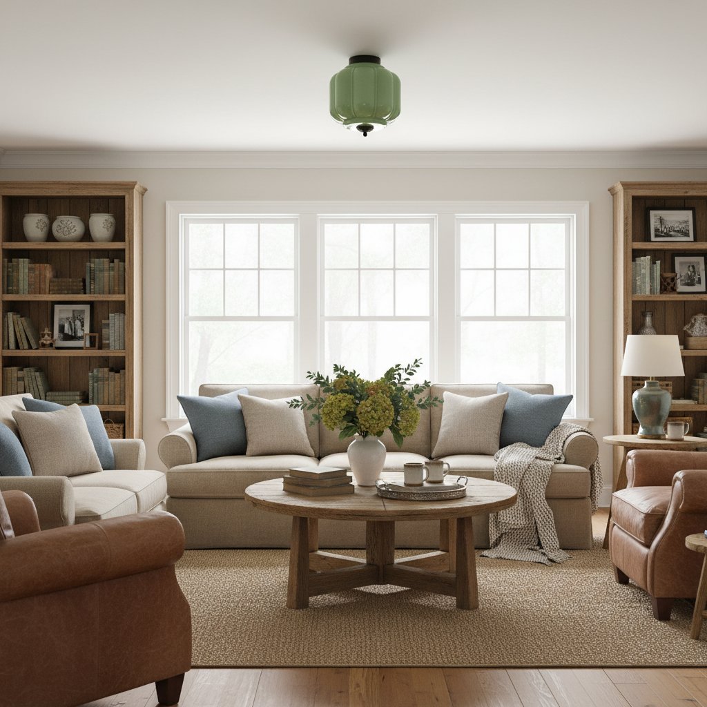 Vintage Eloise Milk Glass Flush Mount Ceiling Light - Vintage Charm Soft Glow