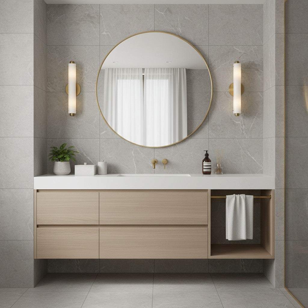 Vilonass Modern Glass Wall Sconce - Elongated Minimalist Design for Indoor and Outdoor Spaces