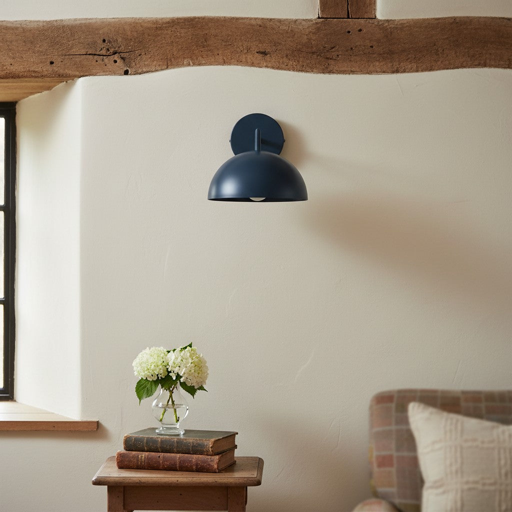 Metio Dome Shaped Minimalist Metal Design Wall Light – Ideal for Living Rooms and Bedrooms