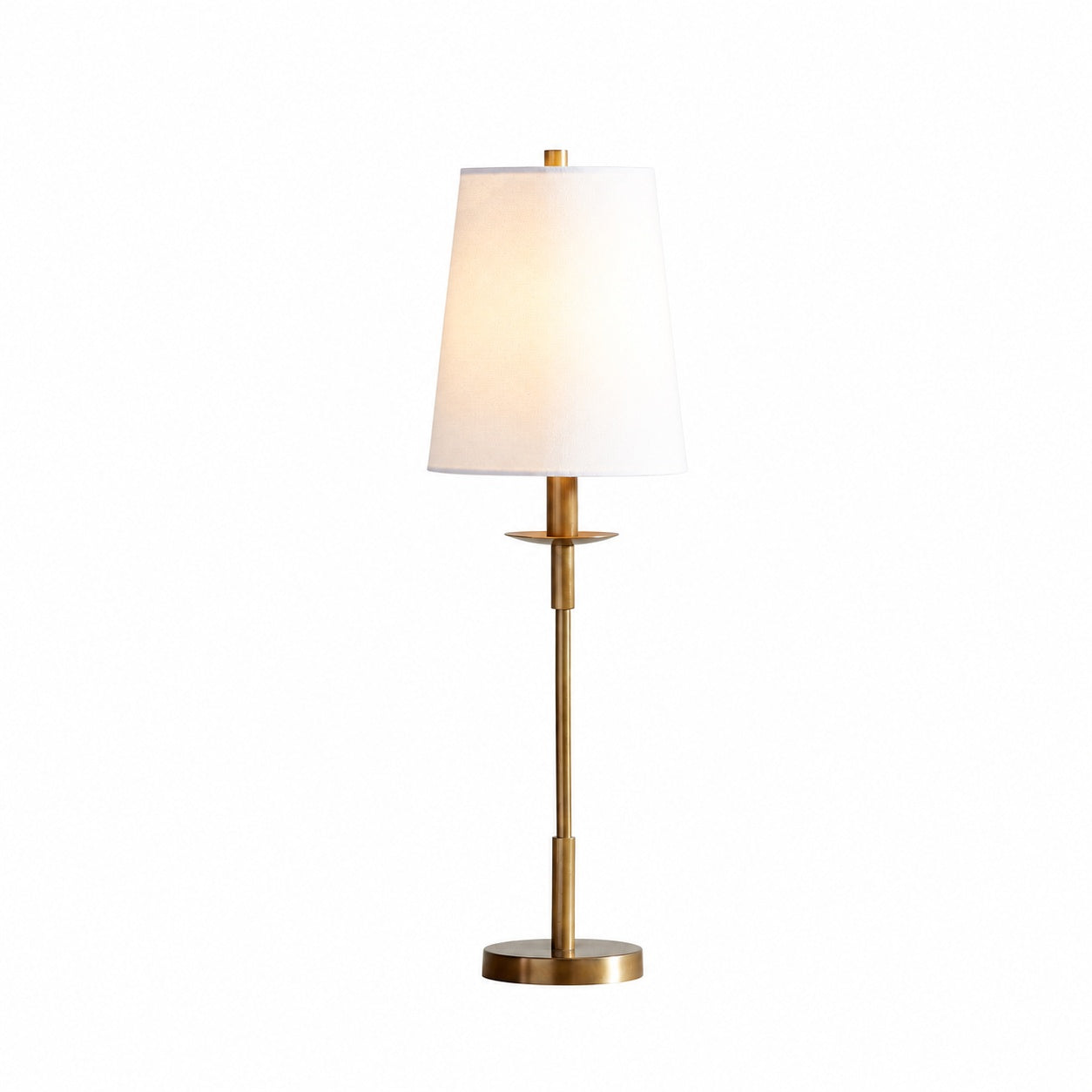 Rowan Modern Iron Table Lamp - Industrial Farmhouse Linen Bedside Reading Light