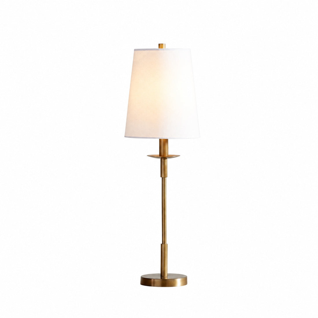 Rowan Modern Iron Table Lamp - Industrial Farmhouse Linen Bedside Reading Light