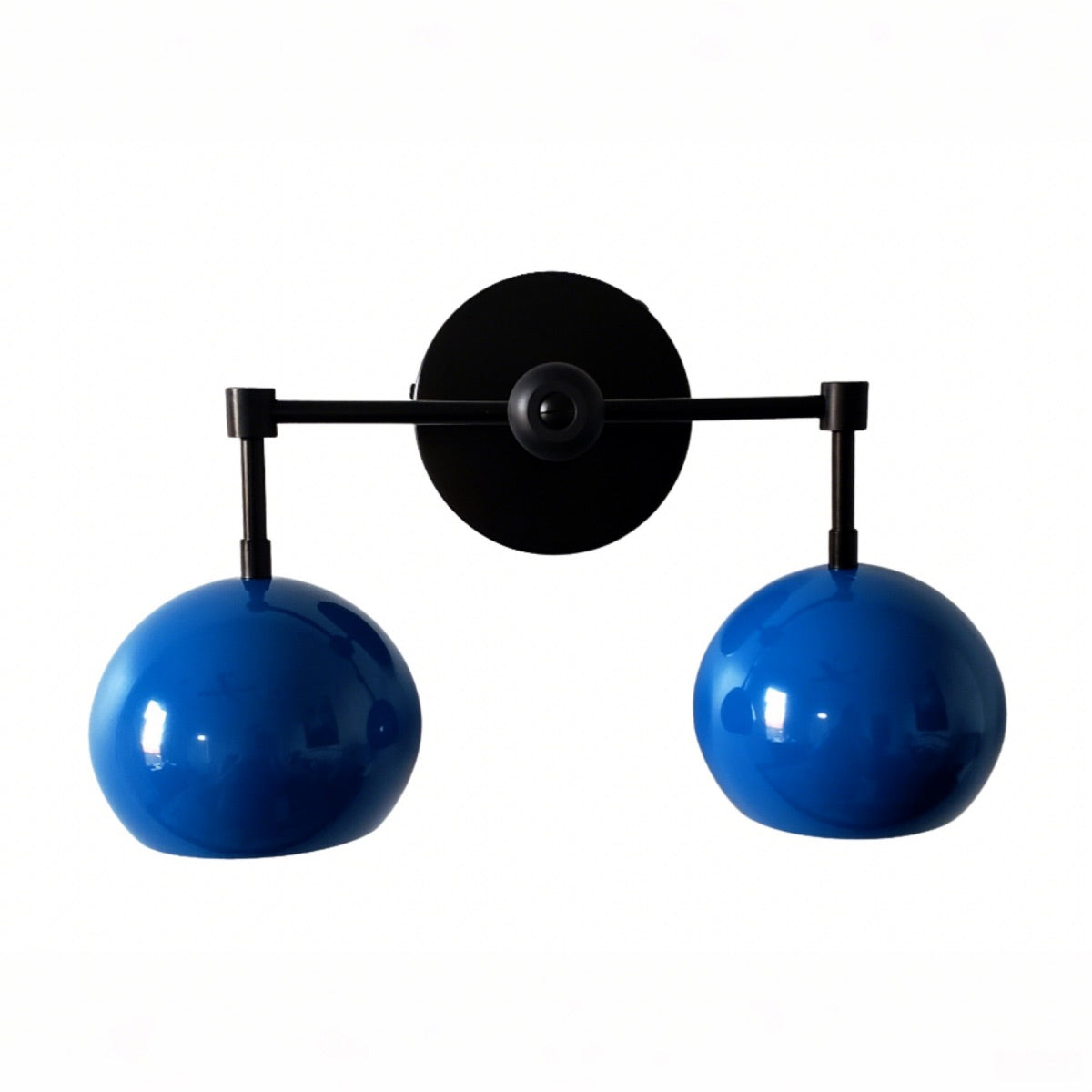 Navy Wall Light - Double Ball Bath Vanity Mirror Wall Sconce