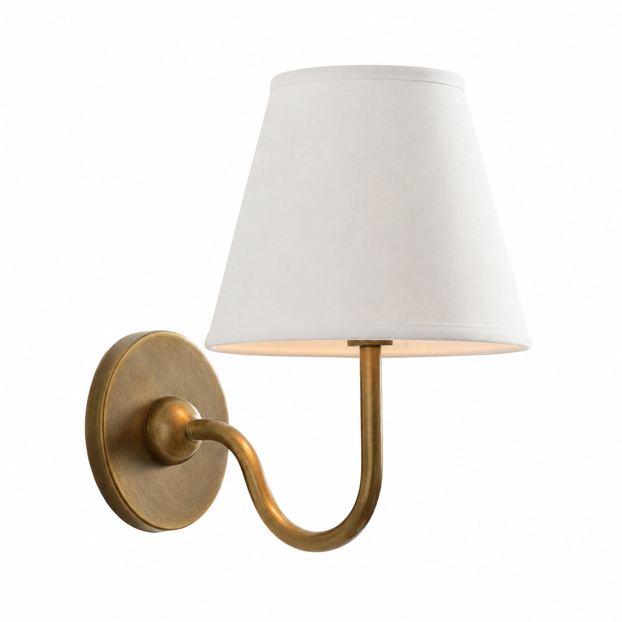 Luvora Vintage Pleated Shade Wall Lamp - Modern Brass Linen Wall Lighting