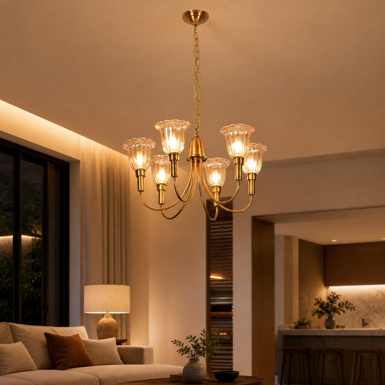 Columbia Brass Chandelier