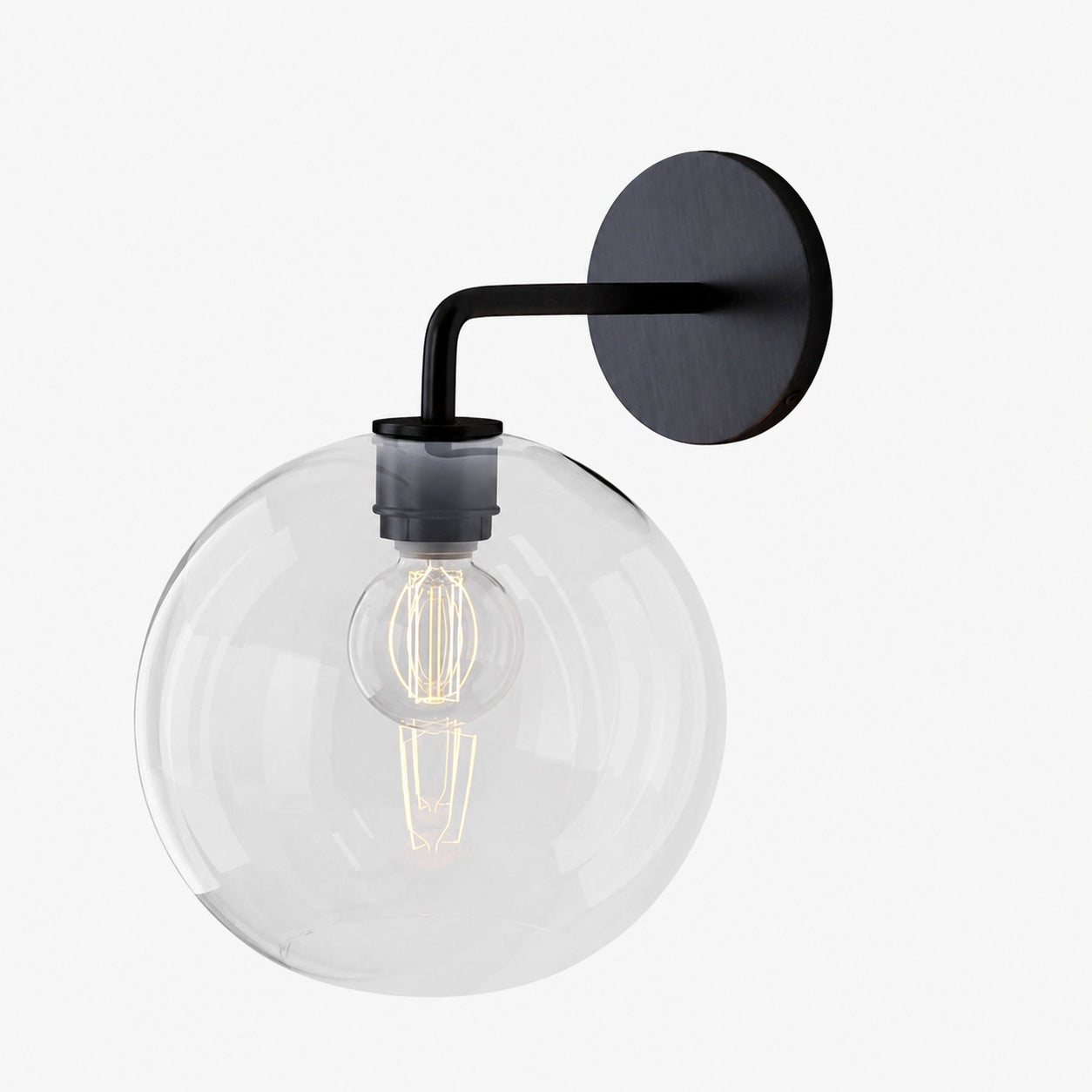 Selvion Artistic Globe Sconce Light - Handcrafted Glass Sculptural Wall Fixture
