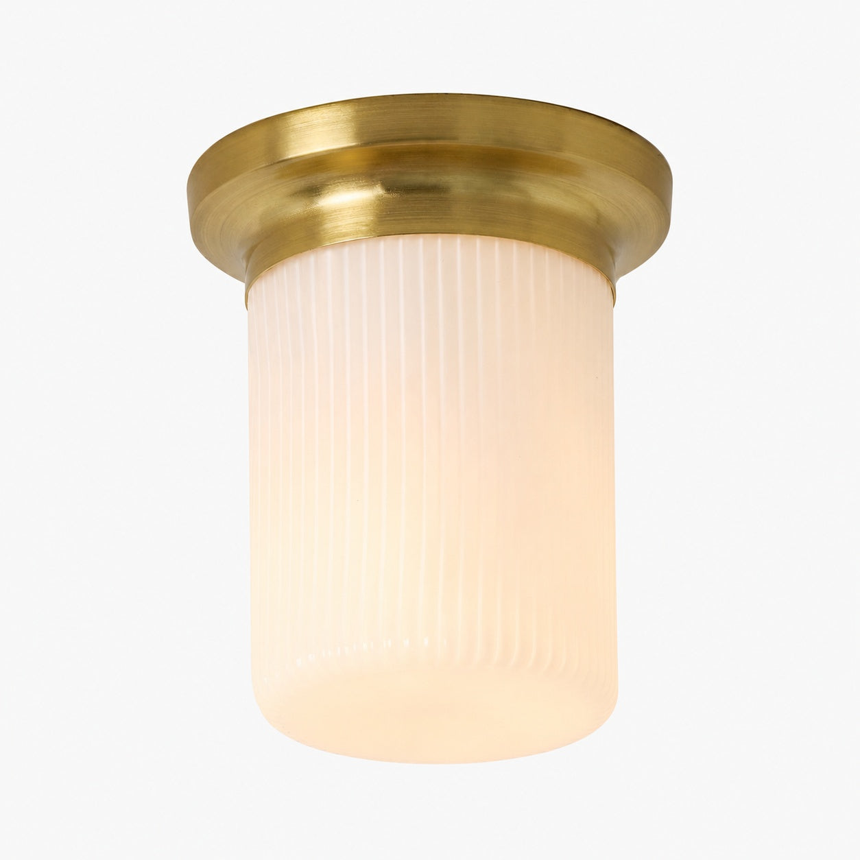 Rivora Fluted Glass Flush Mount – Ribbed Durable Ceiling Light