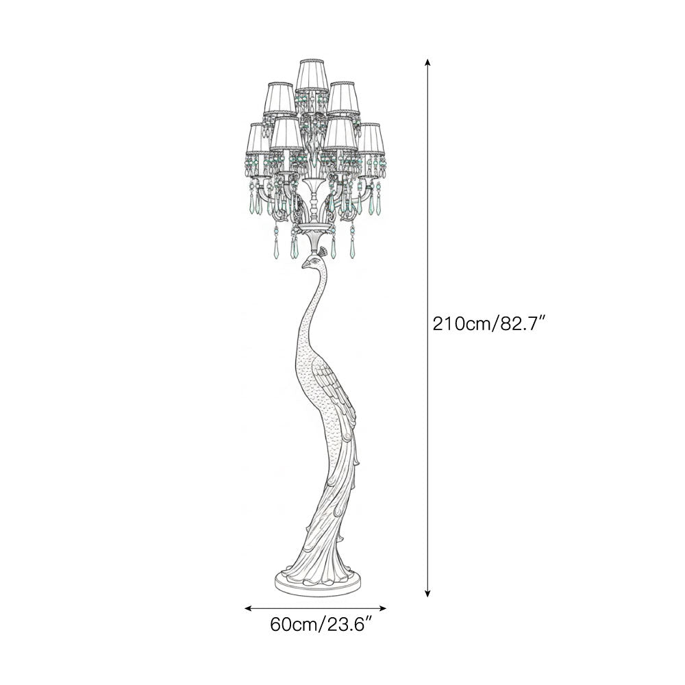 Perky Peacock Floor Lamp