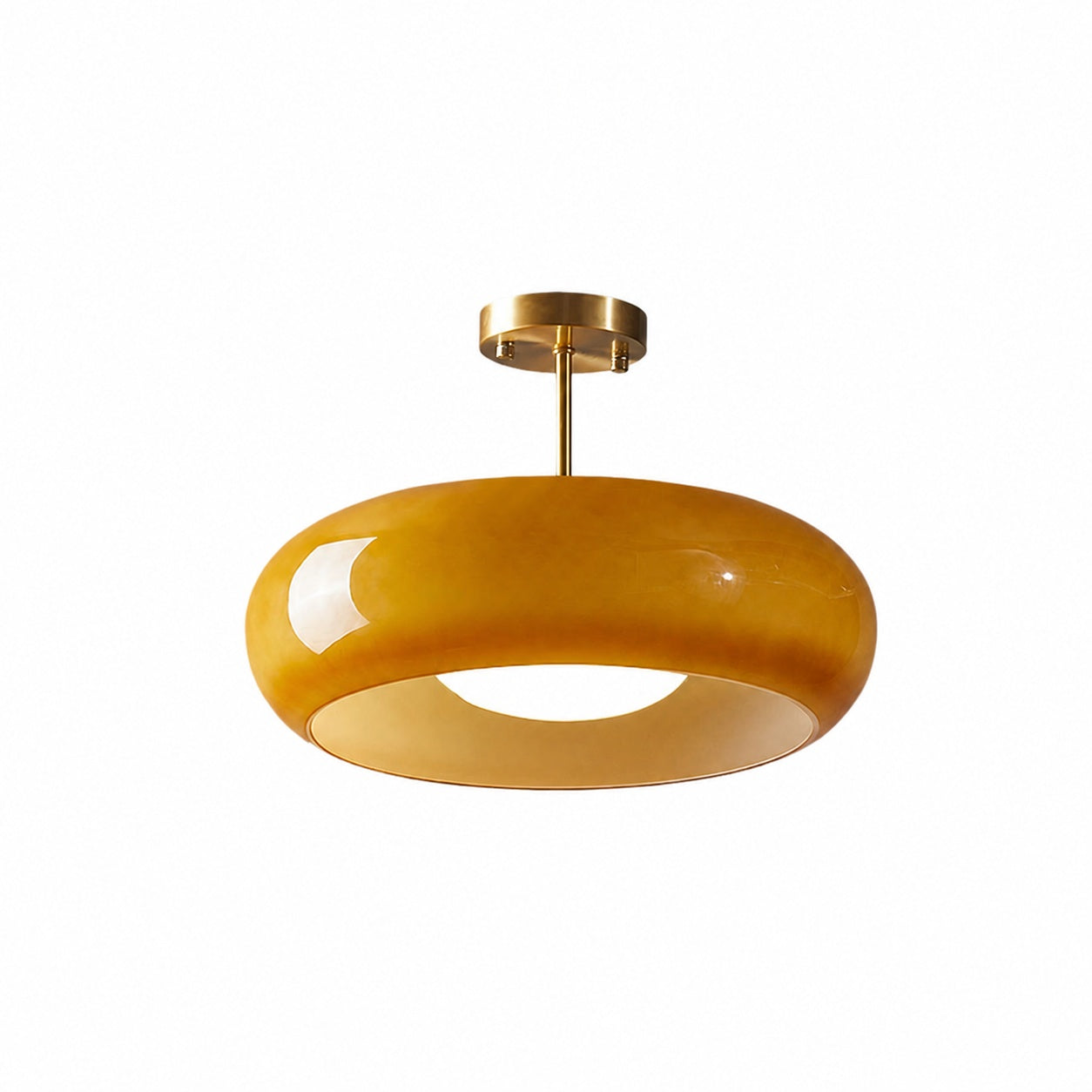 Bauvia Modern Round Glass Ceiling Lamp Clean Bauhaus Look Comfortable Ambient Lighting N63
