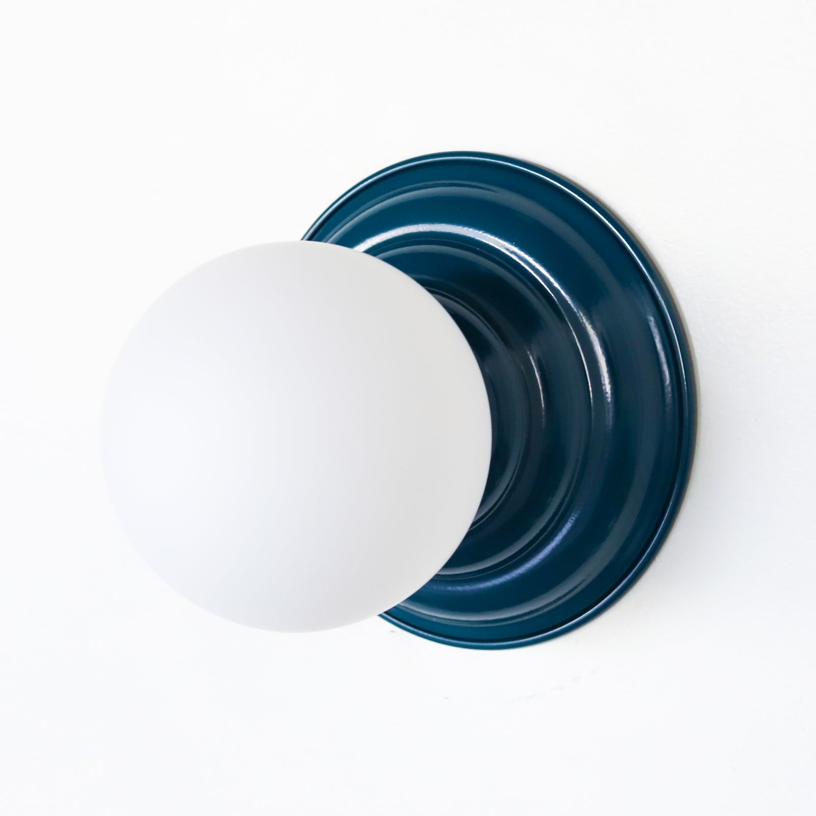 Retro Flushmount Ceiling Light or Wall Sconce - Minimalist Glass Globe