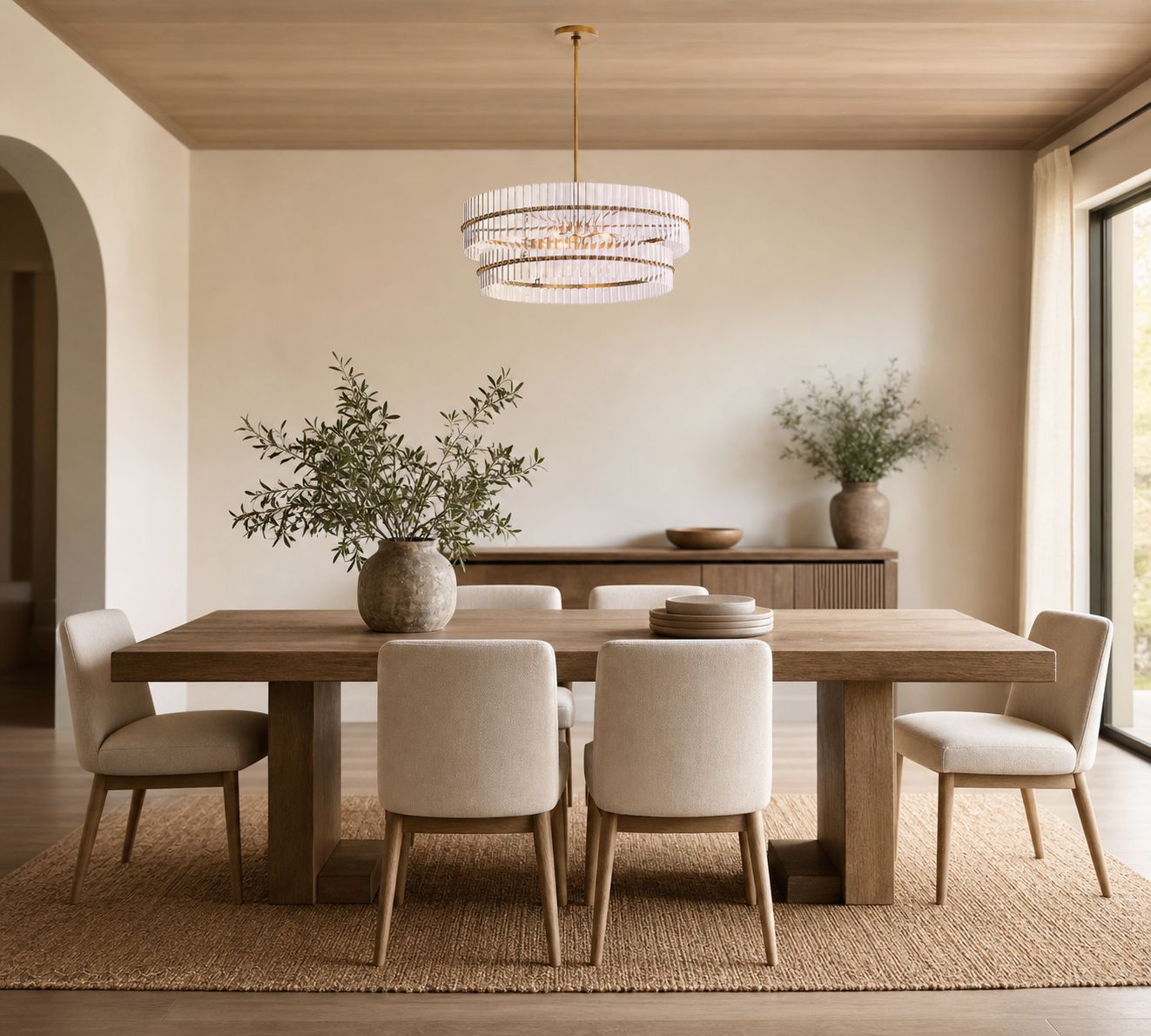 Lumora Crystal Pendant Light – Elegant Tumbled Brass & Cut Glass
