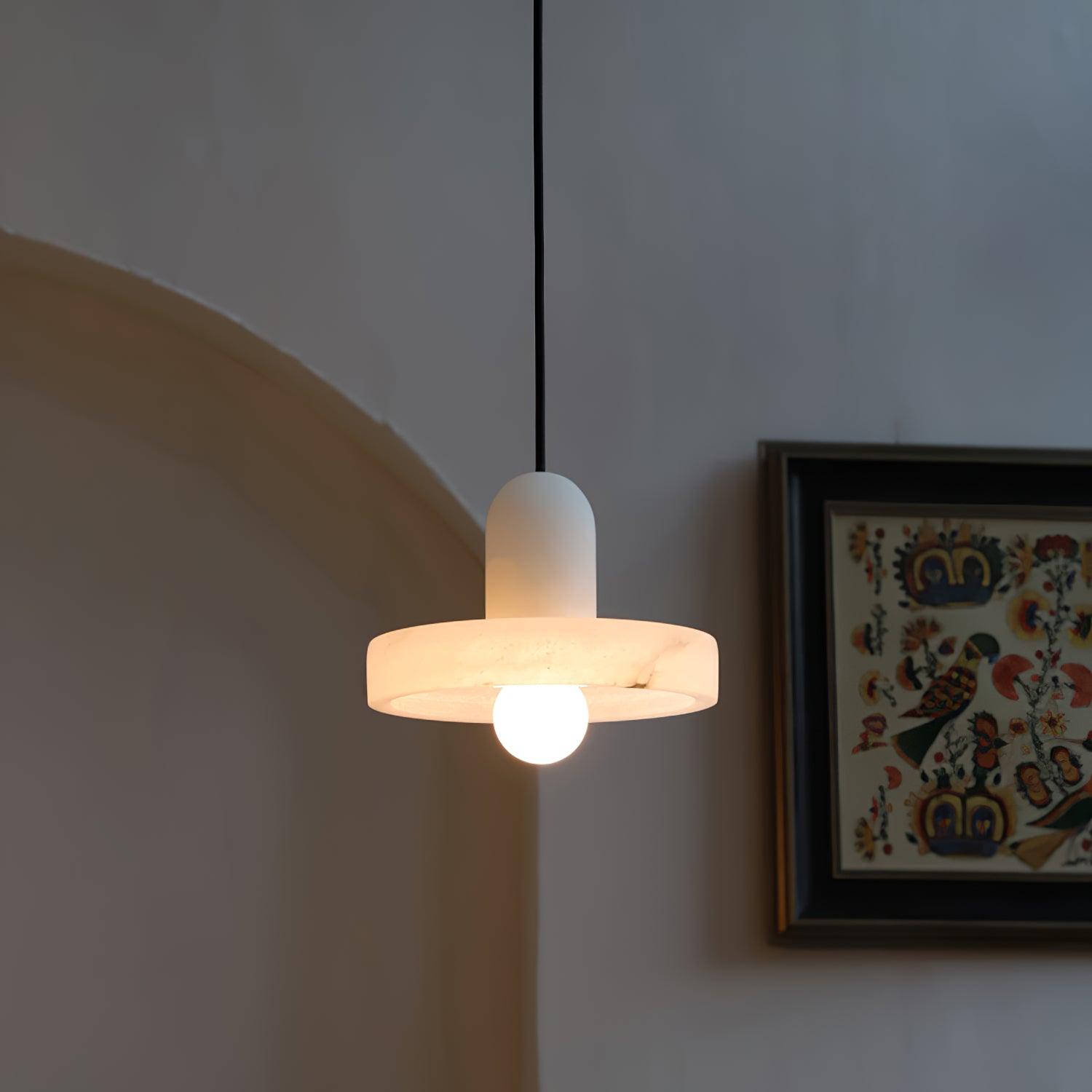 Elegant Creative White Alabaster Pendant Light