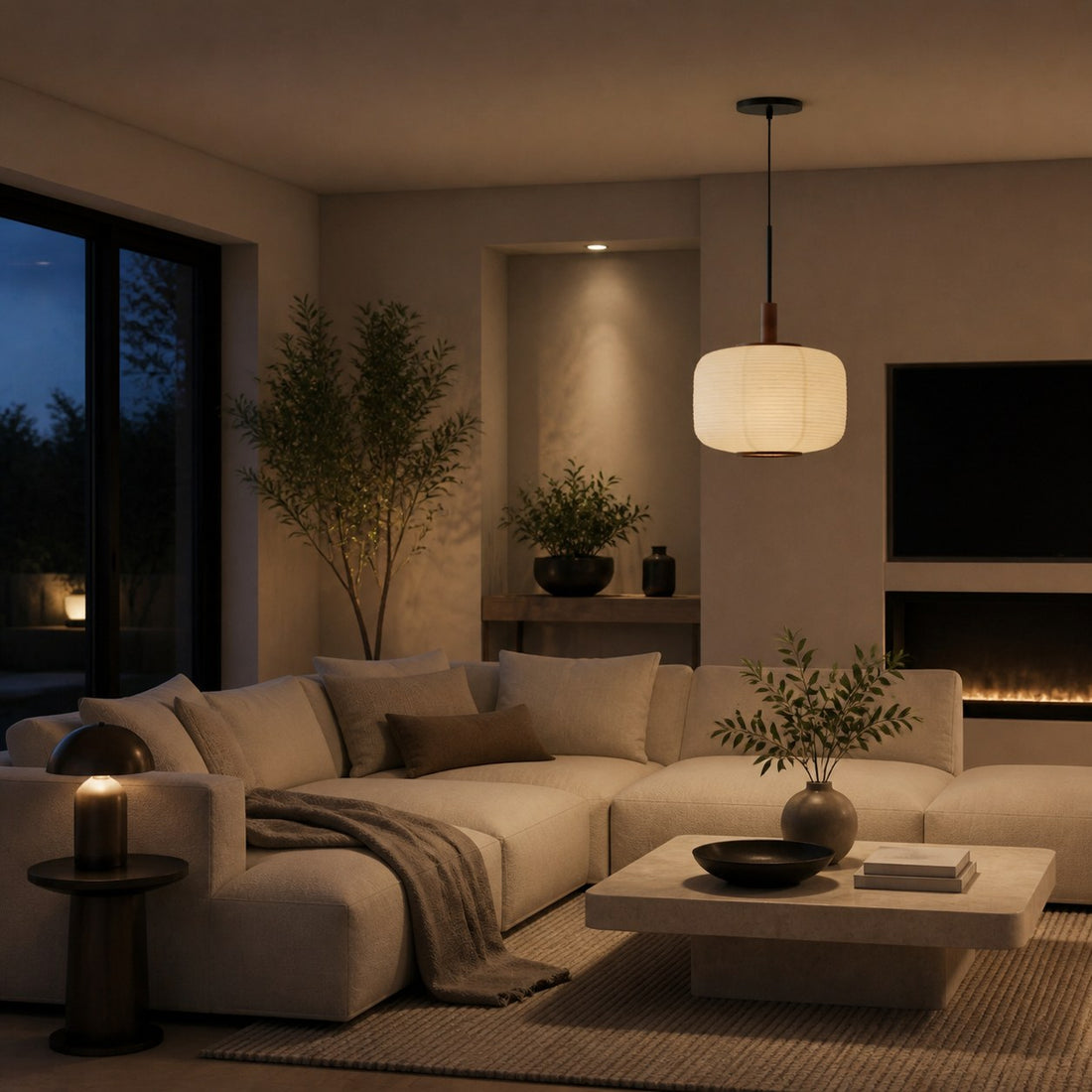 Tivo Pendant Light - Geometric Metal Design - Modern Ceiling Lighting for Dining Room or Kitchen