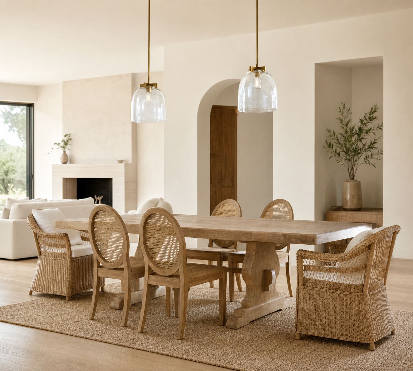 Auria Metal Brass Pendant Lighting - Vintage Finish with Glass Shade