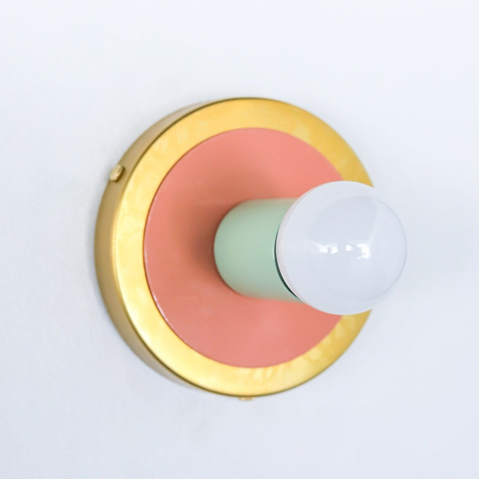 Colorful Wall Sconce - Modern Brass & Chrome Accent Lighting Fixture