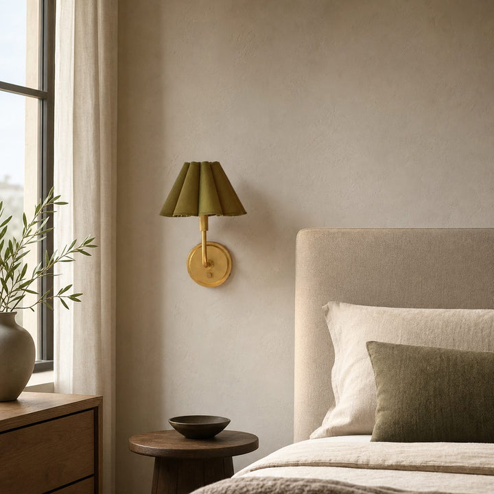Capirise Scalloped Wall Sconce Light - Metal Bedroom & Hallway Lighting Fixture