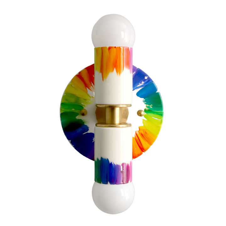 Hand-Painted Rainbow Thalia Sconce