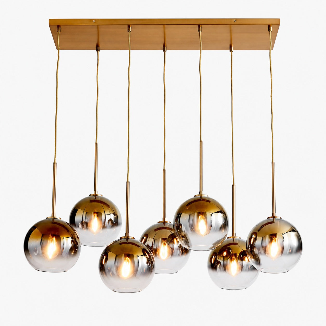 Selvion Elegant 7-Light Globe Chandelier – Glass Pendant Light