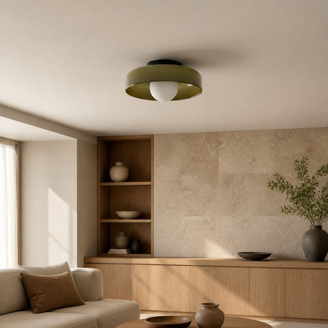 Glasenti Halo Disc Orb Ceiling Lamp Wall Lamp – Modern Sculptural Lighting for Living Spaces U29