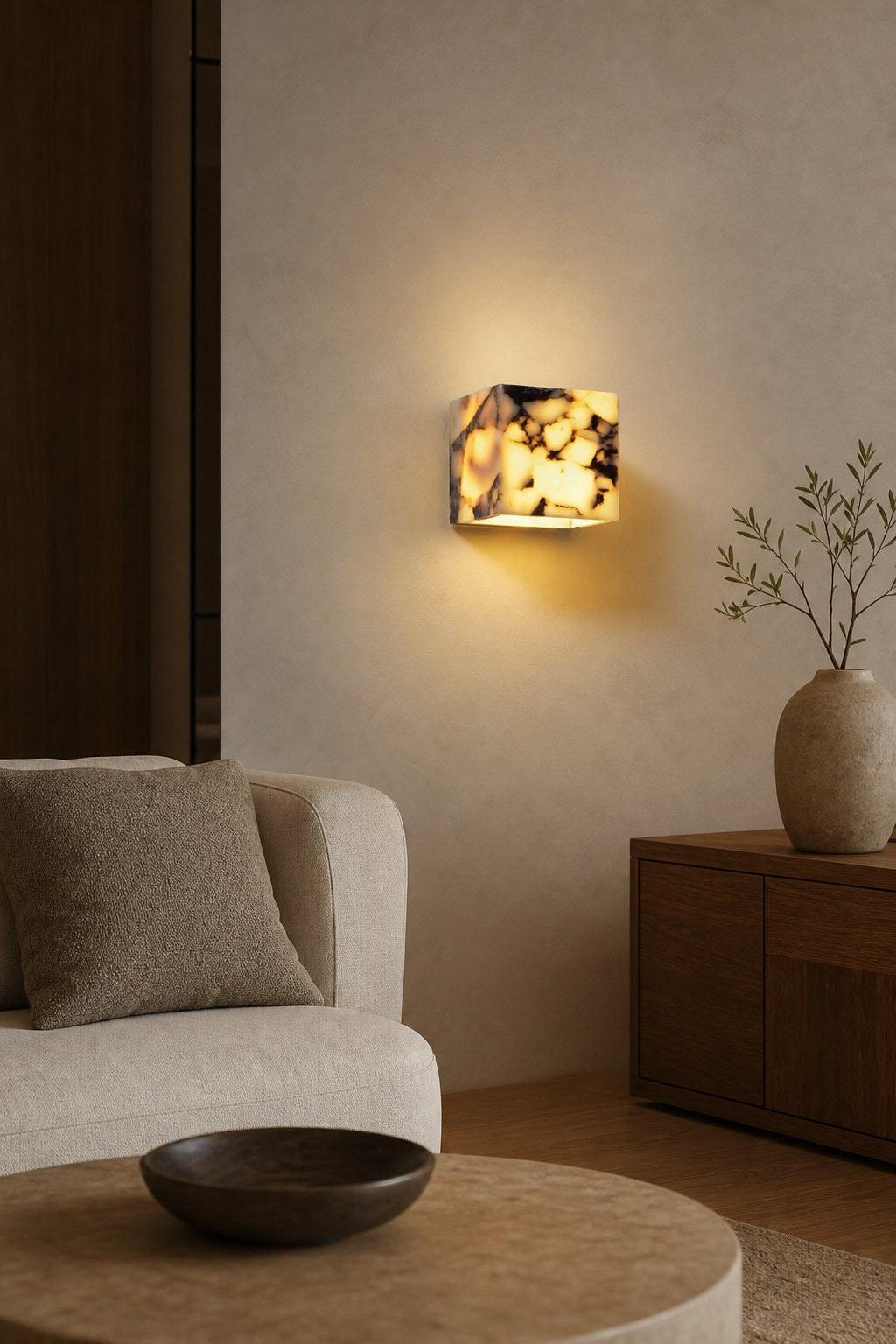 Square Marble Wall Lamp