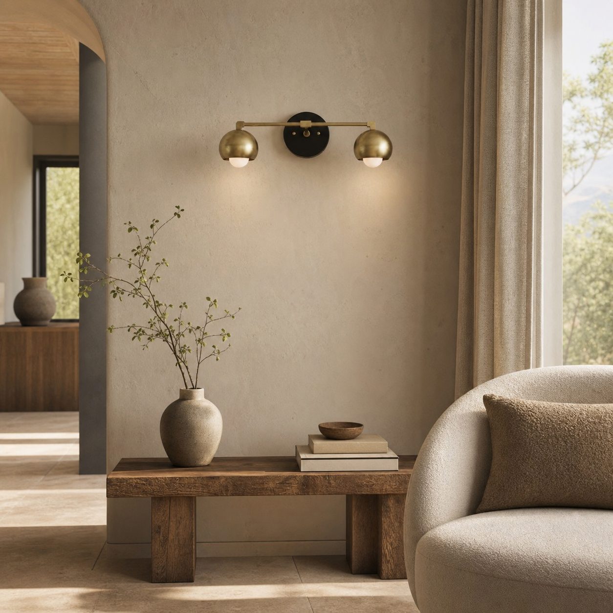 Metio Dome Decorative Vanity Light - Classic Orb Shade Bathroom Wall Lamp