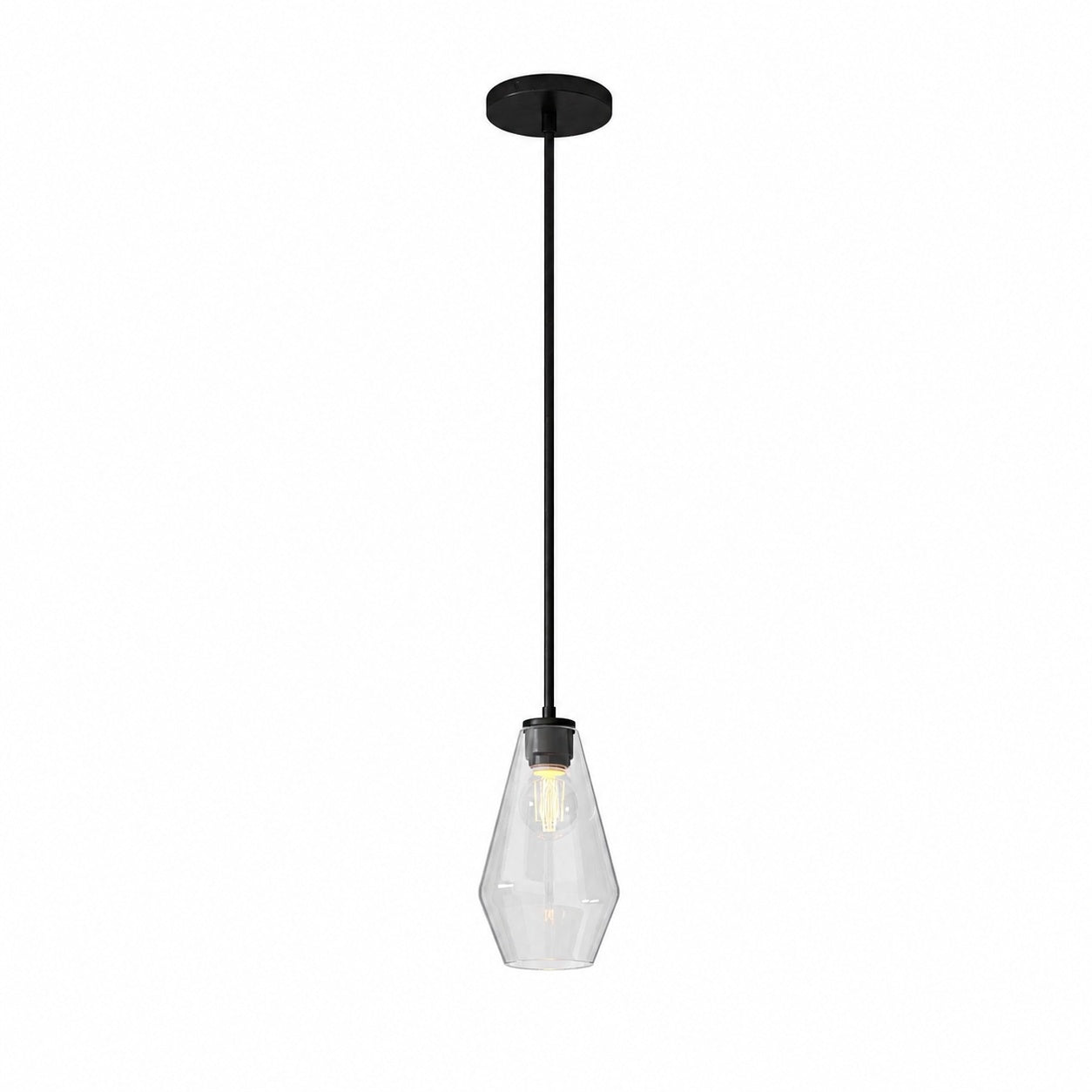 Merin Transparent Glass Sculpture Geometric Chandelier