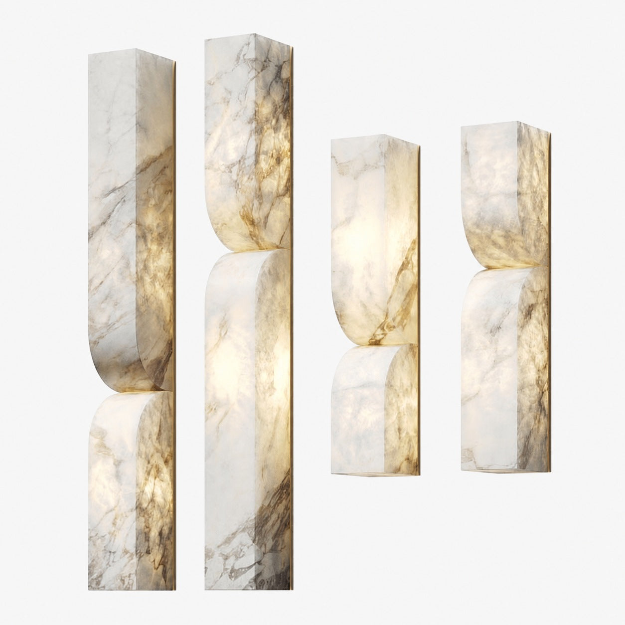 Modern Rectangular Alabaster Wall Lamp – Minimalist Sconce for Bedroom Hallway Living Room