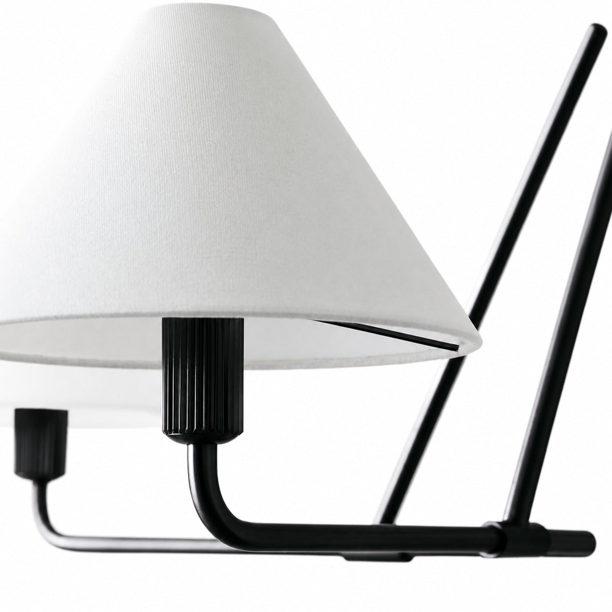 Diora Pendant Light -  Modern Metal Fixture with Linen Shades
