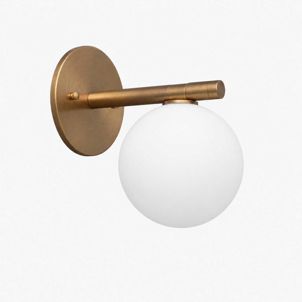 Glorica Glass Wall Sconce - Frosted Globe Light