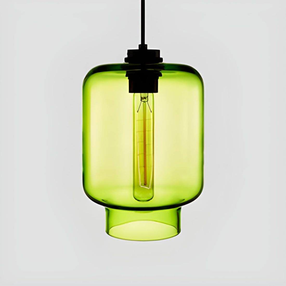 Crystalline Series Pendant Light - Blown Glass Multi Colored Glass Pendant Lamp