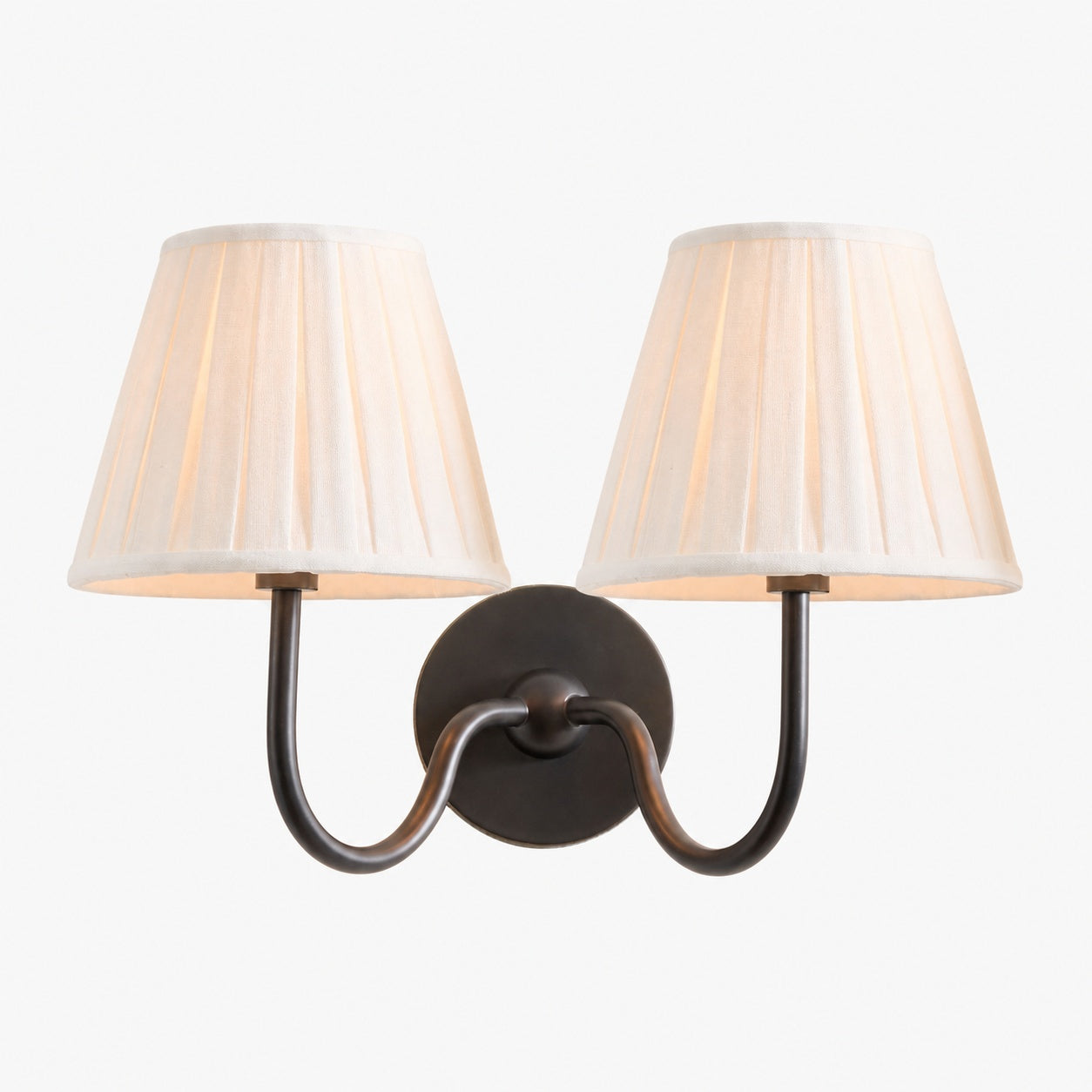Luvora Vintage Pleated Shade Wall Lamp - Modern Brass Linen Wall Lighting