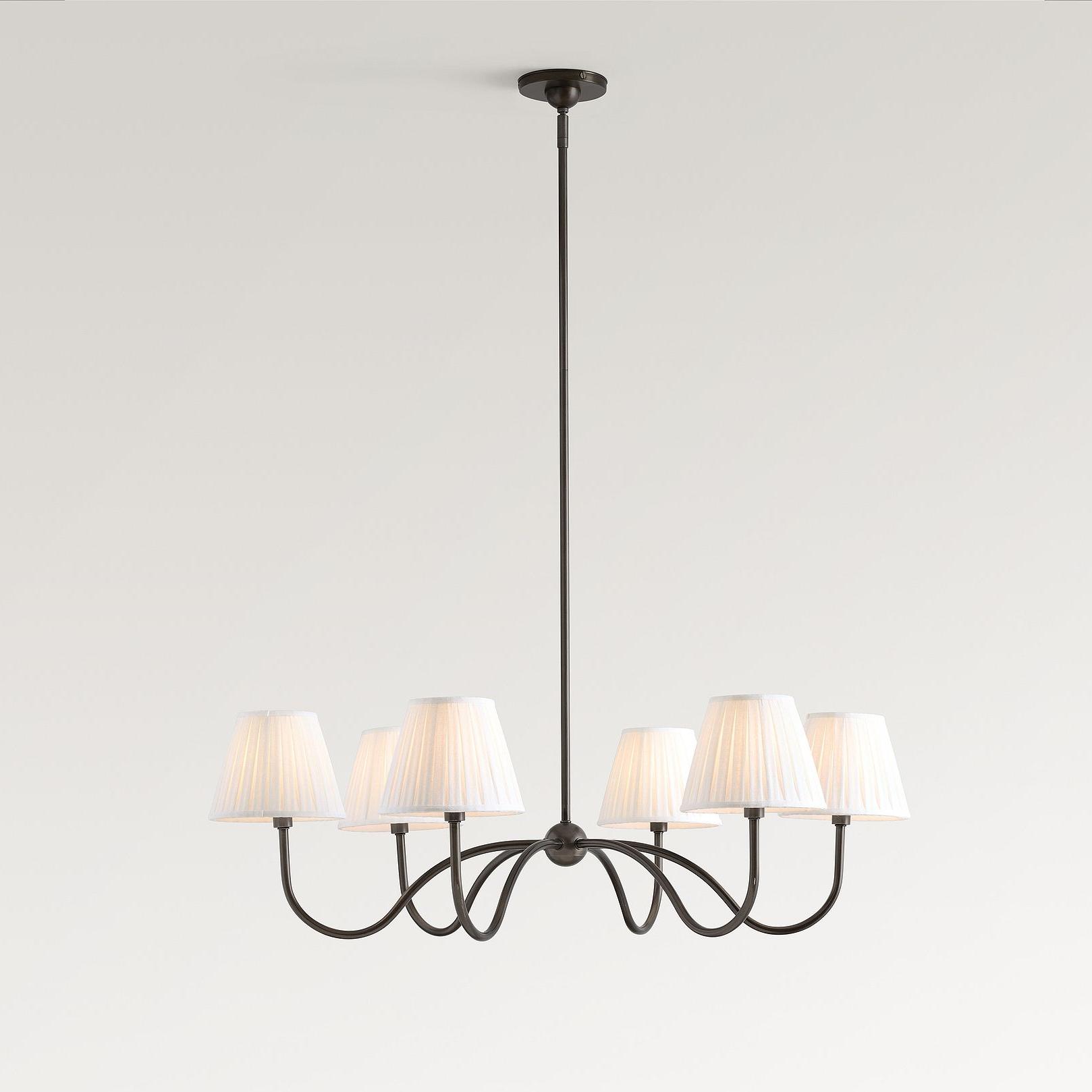 Luvora Modern Multi-Head Pleated Shade Chandelier - Stylish Fabric Ceiling Fixture