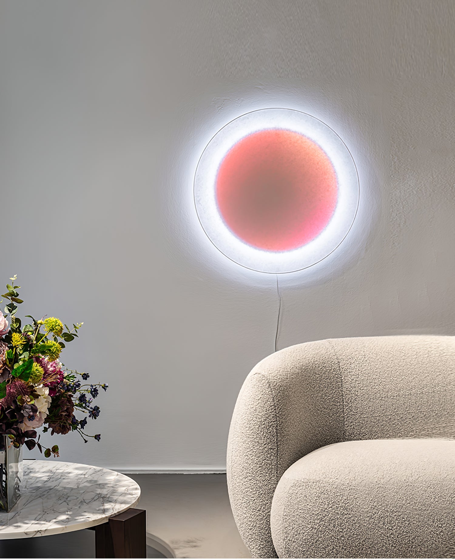 Modern Simple Plug-In Round Wall Lamp