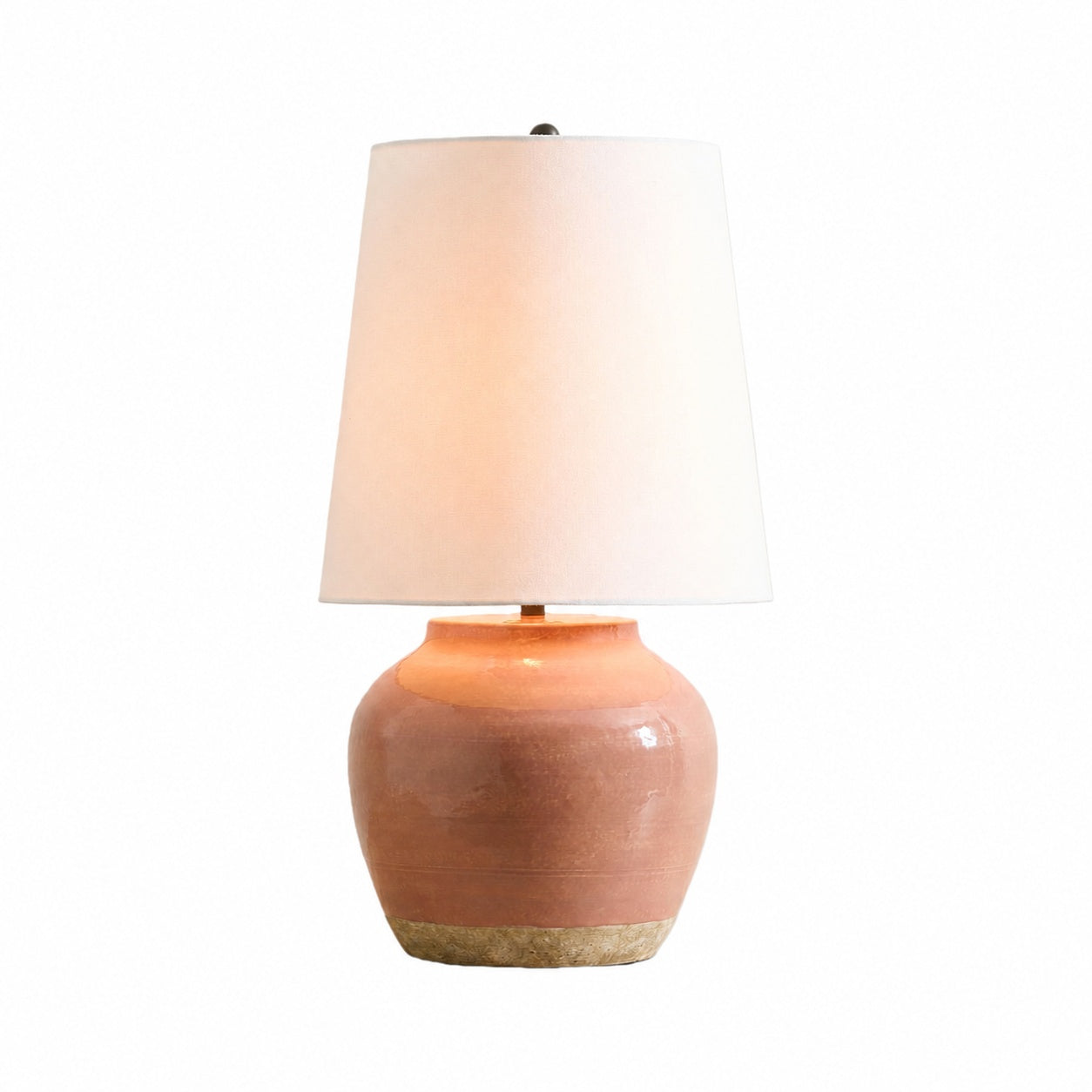 Ceruna Modern Ceramic Bedside Lamp with Linen Fabric Shade – Elegant Lighting for Bedroom and Living Room