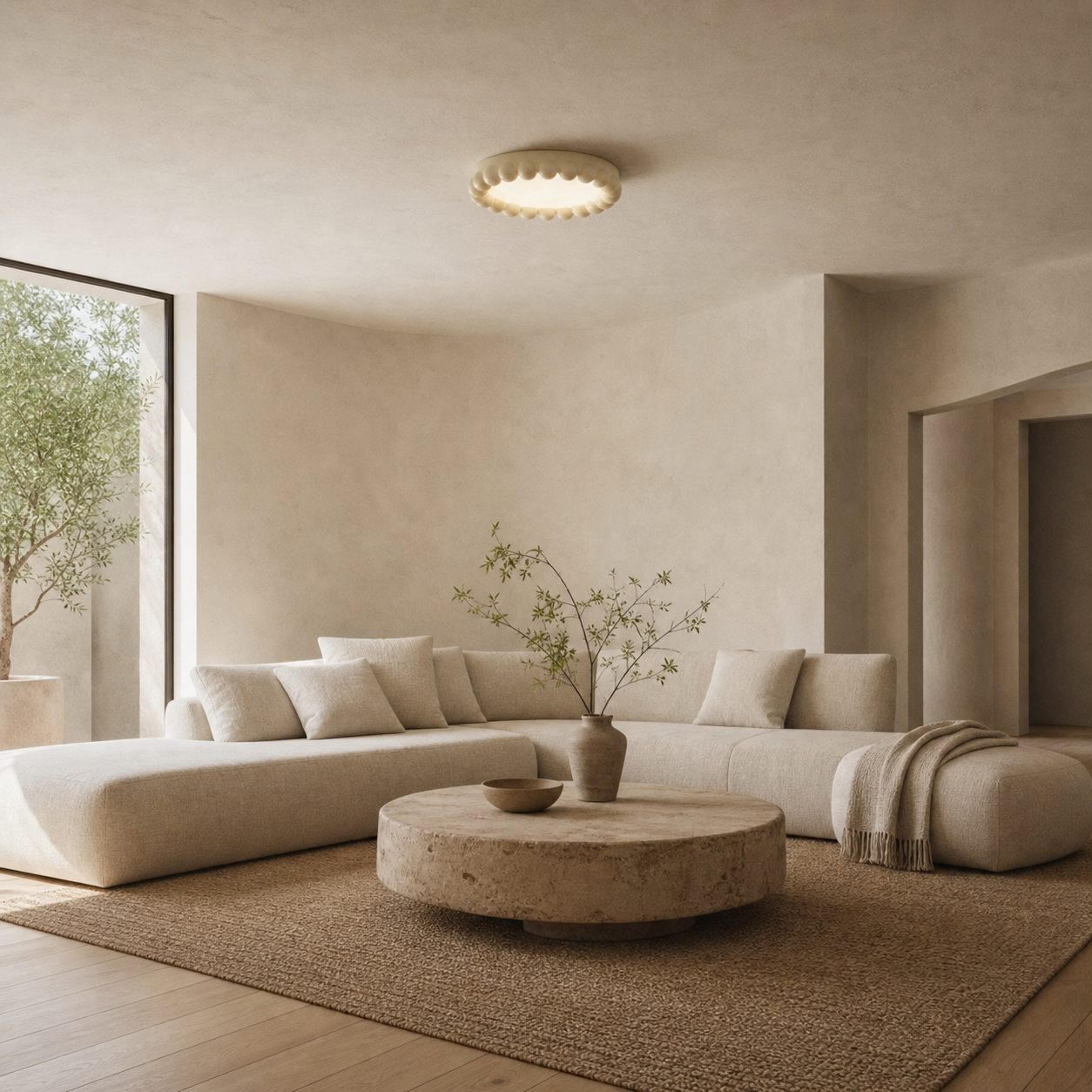 Orilux Sculptural Ceiling Fixture – Resin and Acrylic Lighting for Homes
