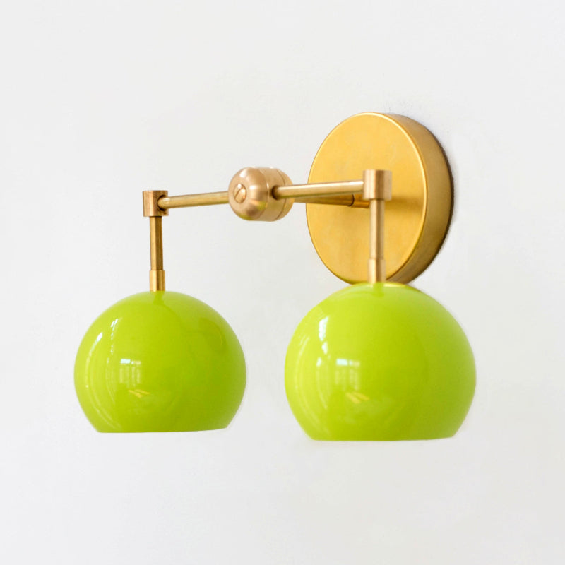 Spring Green Shades Sconce - Double Bubble Pop Vanity Wall Light