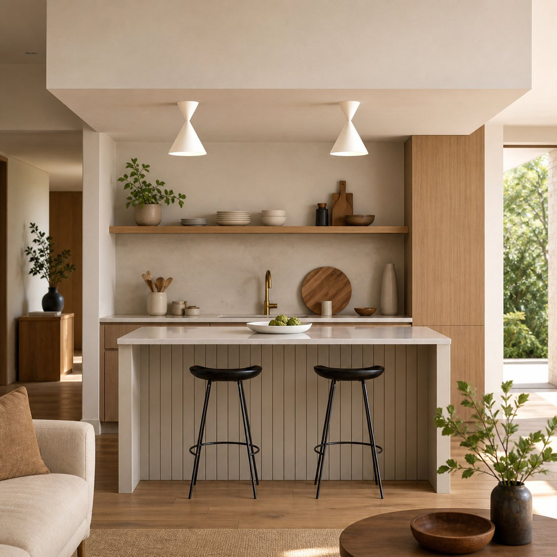 Brivana Semi-Flush Ceiling Light - Modern Home Lighting