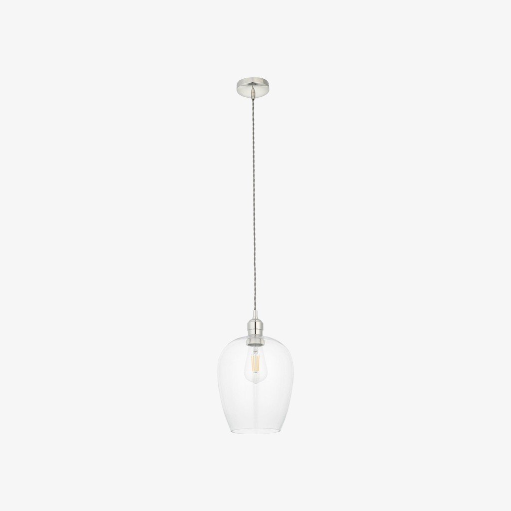 Clarione Height-Adjustable Glass Pendant Light - Classic Art Deco Light